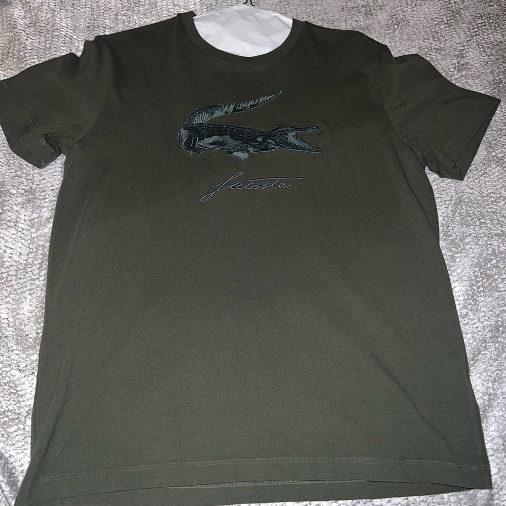 OLIVE GREEN LACOSTE SHIRT SIZE LARGE